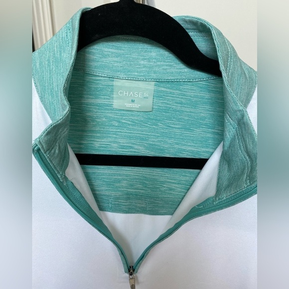 Chase 54 women's golf shirt aqua and white medium - Picture 5 of 12